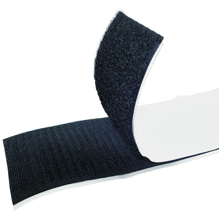 Electriduct Reclosable Fastener, Rubber Adhesive, 10 ft, 1 in W, Black AT-SETH-1K-10